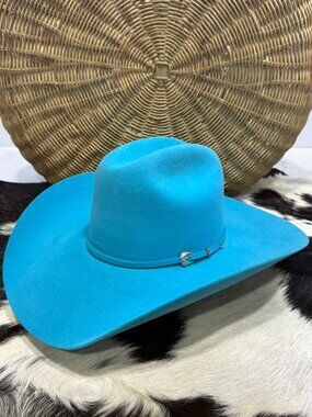 Serratelli Turquoise Wool Cowboy Hat 6 5/8